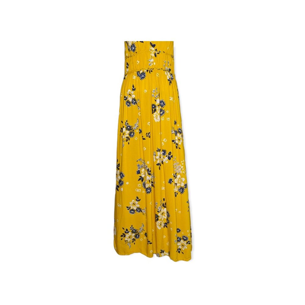 Japna Yellow a & Blue Maxi Dress Size Small - Picture 5 of 14